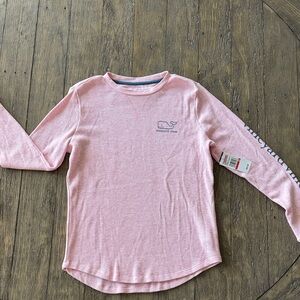 NEW Vineyard Vines Pink Long Sleeve Waffle Tee